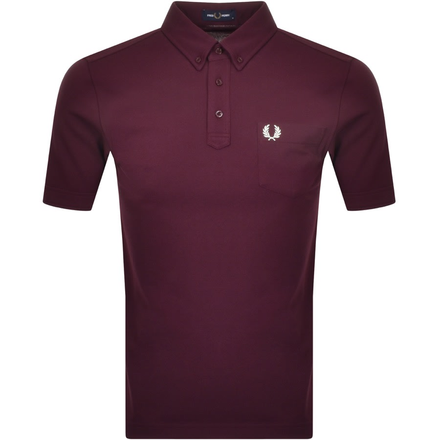 Alternative Image for ProductFred Perry Button Down Collar Polo T Shirt Burgund1